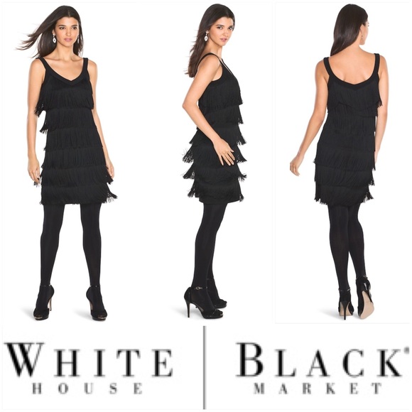 White House Black Market Dresses & Skirts - TIERED FRINGE DRESS